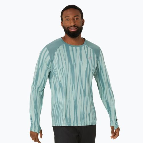 Longsleeve do biegania męski ASICS Road All Over Print light celadon/celadon