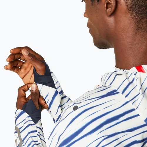 Kurtka do biegania męska ASICS Metarun Shibori Waterproof brich/blue expanse