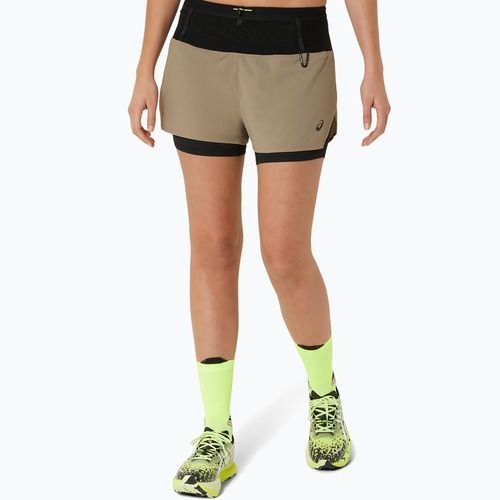 Spodenki do biegania damskie ASICS Fujitrail 2-N-1 pepper/performance black