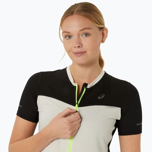 Koszulka do biegania damska ASICS Fuijtrail Top oatmeal/performance black