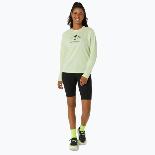 Longsleeve do biegania damski ASICS Fujitrail Logo cool matcha