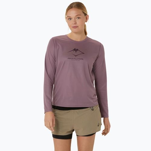 Longsleeve do biegania damski ASICS Fujitrail Logo dusty mauve