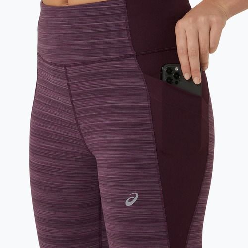 Legginsy do biegania damskie ASICS Nagino Run dark aubergine heather