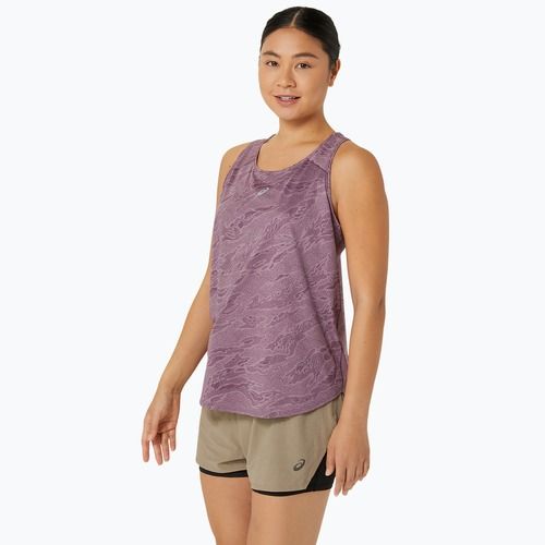 Koszulka do biegania damska ASICS Road All Over Print Tank dusty mauve