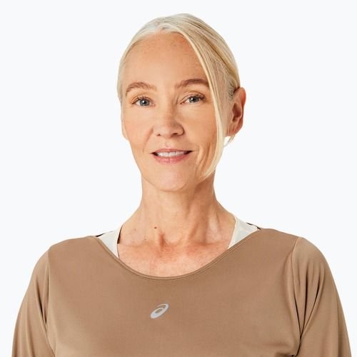 Longsleeve + koszulka do biegania damska ASICS Nagino Run pepper/oatmeal