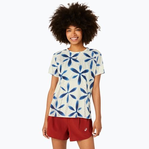 Koszulka do biegania damska ASICS Metarun Shibori Top brich/blue expanse