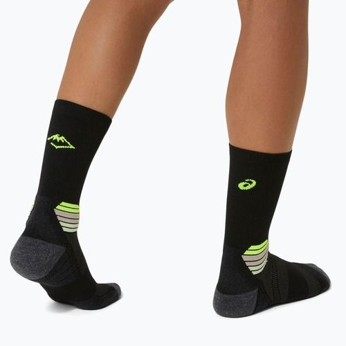 Skarpety ASICS Fujitrail Run Crew performance black/sefety yellow