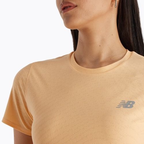 Koszulka do biegania damska New Balance Jacquard Slim peach blossom
