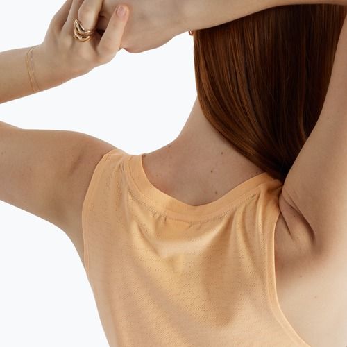 Koszulka do biegania damska New Balance Jacquard Slim Tank peach blossom