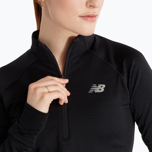 Longsleeve do biegania damski New Balance Athletics Heat Grid 1/2 Zip black