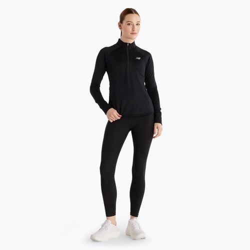 Longsleeve do biegania damski New Balance Athletics Heat Grid 1/2 Zip black