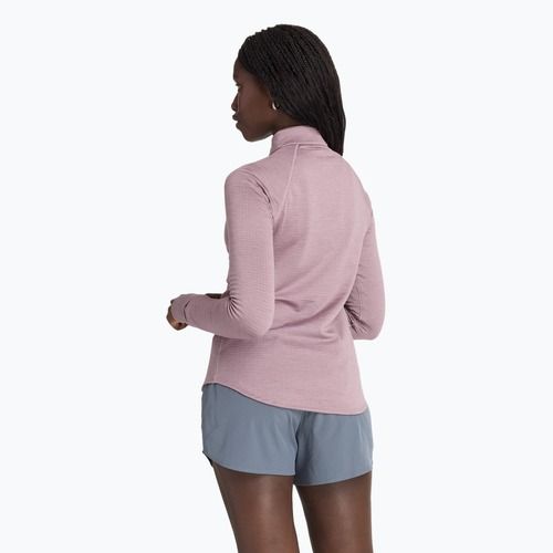 Longsleeve do biegania damski New Balance Athletics Heat Grid 1/2 Zip ice wine heather