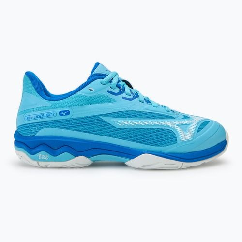 Buty do tenisa damskie Mizuno Wave Exceed Light 2 AC river blue/white/mugen blue