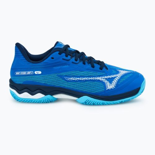 Buty do tenisa męskie Mizuno Wave Exceed Light 2 CC mugen blue/ white/ river blue