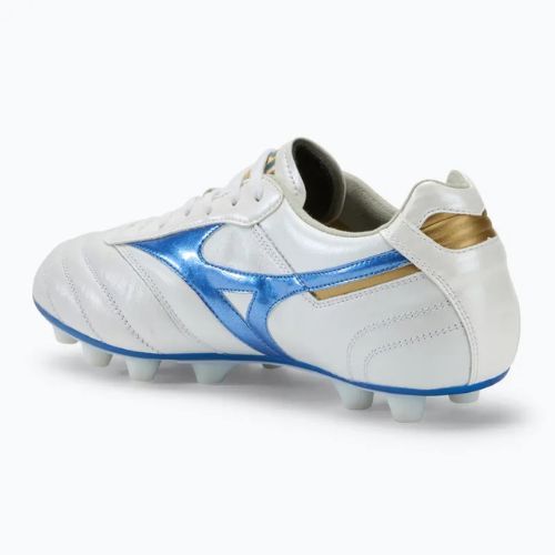 Buty piłkarskie męskie Mizuno Morelia II Elite Md white/laser blue/gold