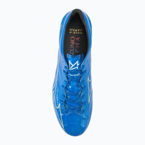 Buty piłkarskie męskie Mizuno α Japan FG white/laser blue/gold