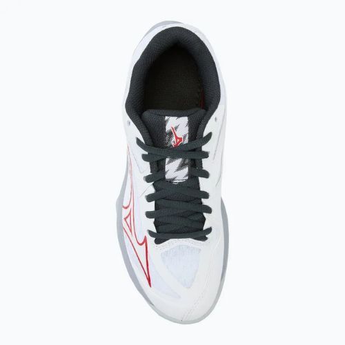 Buty do siatkówki dziecięce Mizuno Lightning Star Z7 white/salsa/black