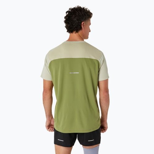Koszulka do biegania męska ASICS Race Top performance dried leaf green/cactus