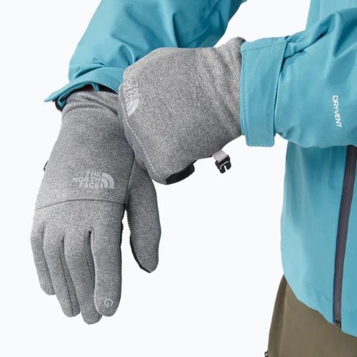 Rękawiczki trekkingowe męskie The North Face Etip Recycled medium grey heather