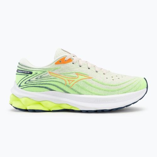 Buty do biegania damskie Mizuno Wave Skyrise 5 pristine/ vibrant orange/ mizuno neo lime