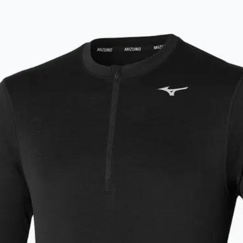 Longsleeve do biegania męski Mizuno Impulse Core Half Zip black