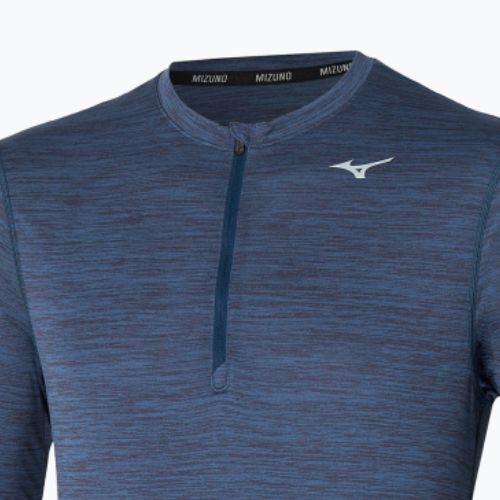 Longsleeve do biegania męski Mizuno Impulse Core Half Zip estate blue