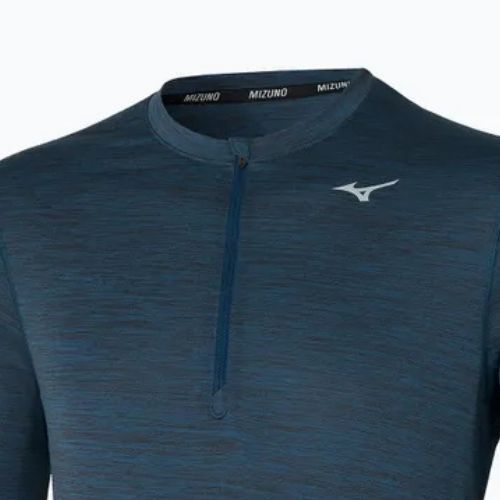 Longsleeve do biegania męski Mizuno Impulse Core Half Zip blue wing teal
