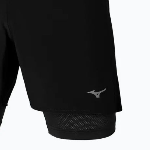 Spodenki do biegania męskie Mizuno ER 5.5" 2IN1 black
