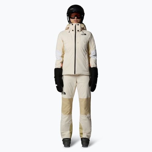 Kurtka narciarska damska The North Face Lenado white dune/gravel/khaki