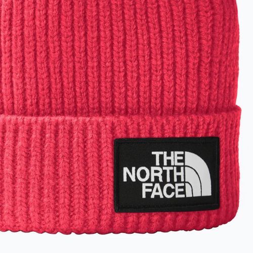Czapka zimowa dziecięca The North Face TnF Box Logo Cuffed radiant poppy