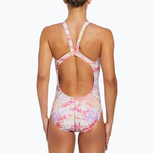 Strój pływacki jednoczęściowy damski Nike Hydrastrong Multi Print Fastback warm multi