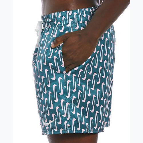 Szorty kąpielowe męskie Nike Swoosh Link 5" Volley dusty cactus