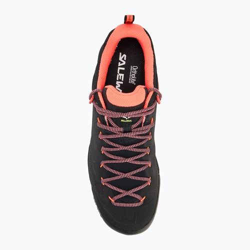 Buty podejściowe damskie Salewa Wildfire Leather GTX black/fluo coral