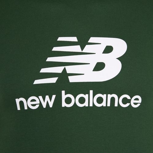 Koszulka męska New Balance Stacked Logo night watch green
