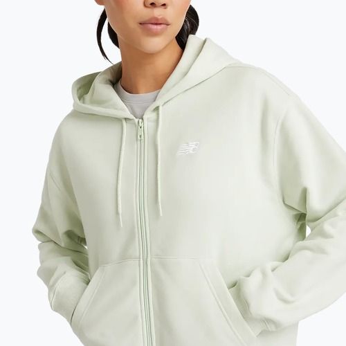 Bluza damska New Balance French Terry Full Zip natural mint
