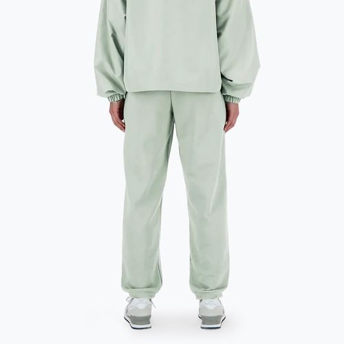 Spodnie damskie New Balance French Terry Jogger natural mint