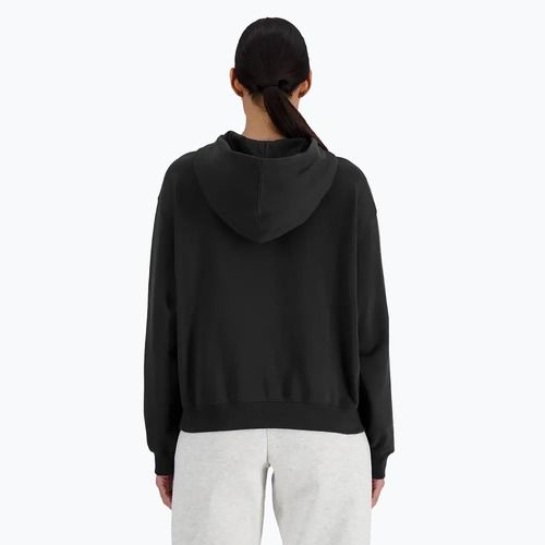 Bluza damska New Balance French Terry Stacked Logo Hoodie black