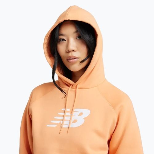 Bluza damska New Balance Fleece Hoodie brown