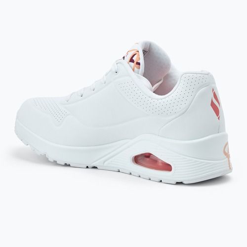 Buty damskie SKECHERS JGoldcrown Uno Spread The Love white/coral