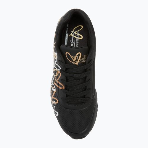 Buty SKECHERS JGoldcrown Uno Lite Metallic Love black/gold
