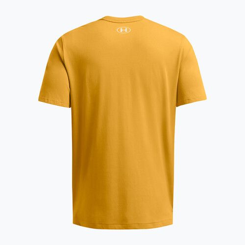 Koszulka treningowa męska Under Armour Project Rock Made Not Born golden yellow/steeltown gold