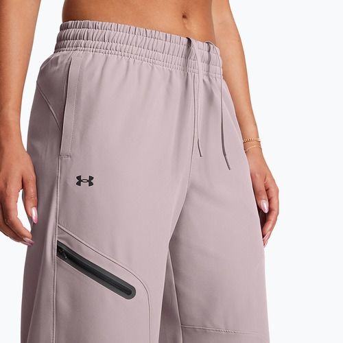 Spodnie damskie Under Armour Unstoppable Woven Wide Leg tetra gray/black
