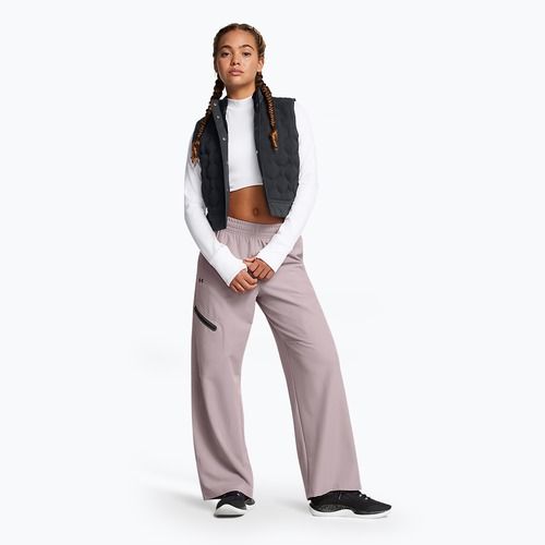 Spodnie damskie Under Armour Unstoppable Woven Wide Leg tetra gray/black