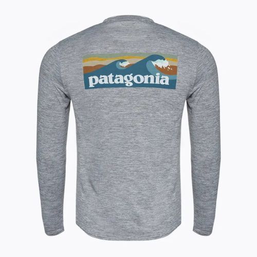 Longsleeve męski Patagonia Cap Cool Daily Graphic Shirt-Waters boardshort logo abalone blue/feather grey