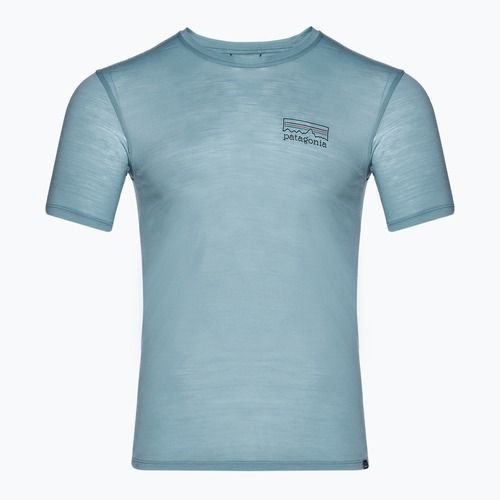 Koszulka męska Patagonia Cap Cool Merino Blend Graphic Shirt fitz roy strata/thermal blue