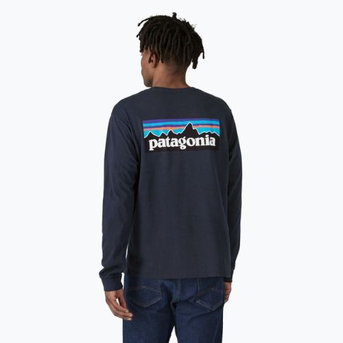 Longsleeve męski Patagonia P-6 Logo Responsibili new navy