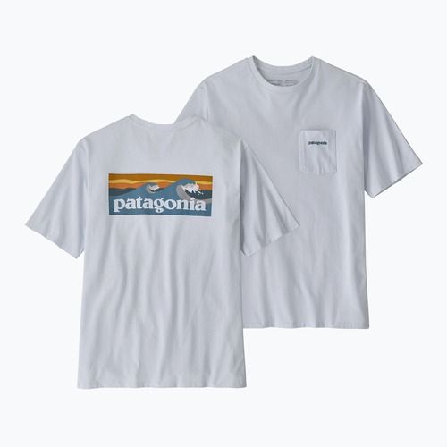 Koszulka męska Patagonia Boardshort Logo Pocket Responsibili white