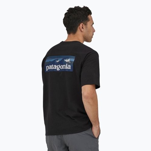 Koszulka męska Patagonia Boardshort Logo Pocket Responsibili ink black