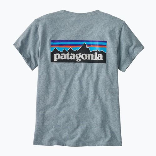 Koszulka damska Patagonia P-6 Logo Responsibili-Tee thermal blue