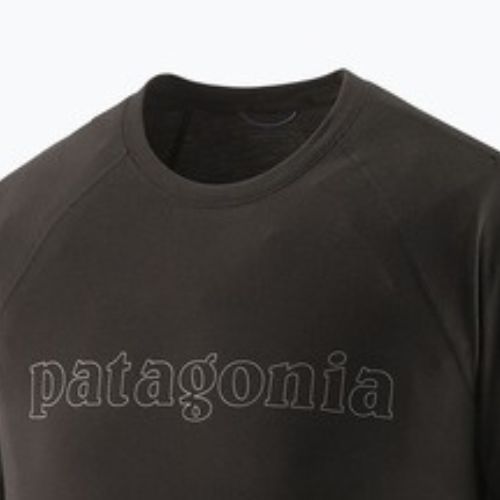 Koszulka męska Patagonia Capilene Cool Trail Graphic outline text logo/black